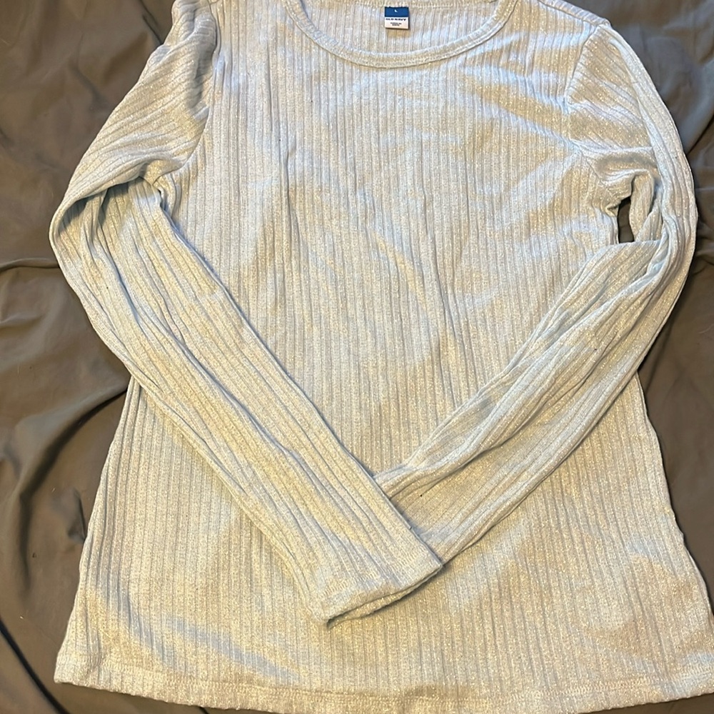 Old navy sparkly powder blue top